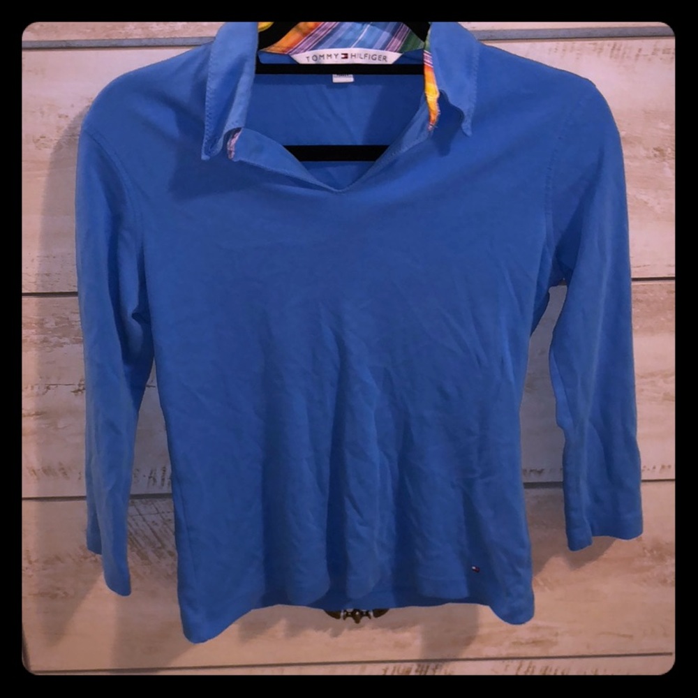 Collared 3/4 length shirt